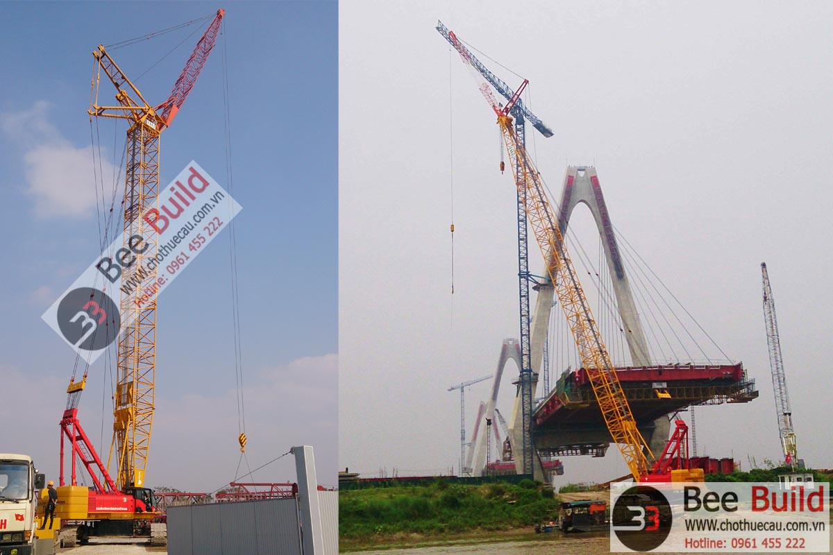 Cho thuê cẩu xích 200 tấn IHI CCH2000-5 tại Cầu Nhật Tân Hà Nội